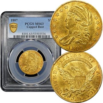 1807 Capped Bust Gold Half Eagle ($5) Composite Image