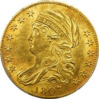 1807 Capped Bust Gold Half Eagle ($5) Obverse Image