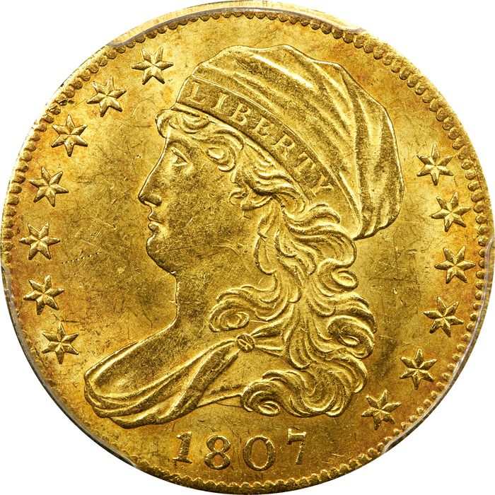 1807 Capped Bust Gold Half Eagle ($5) Obverse Image
