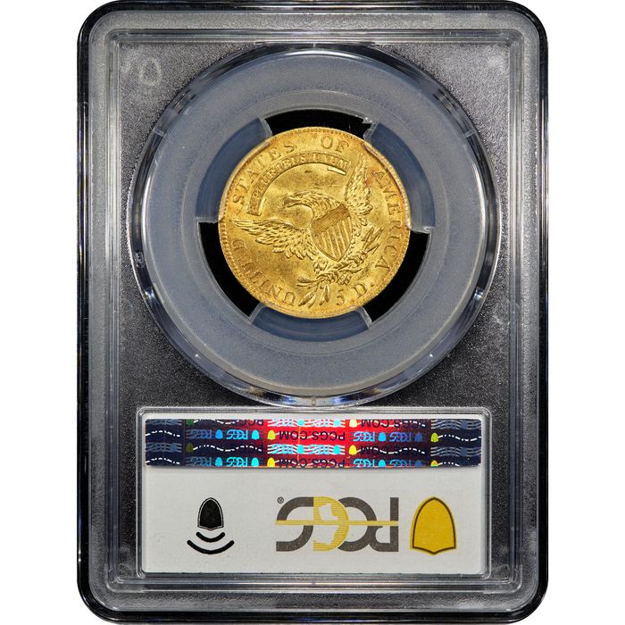 1807 Capped Bust Gold Half Eagle ($5) Reverse Slab Image