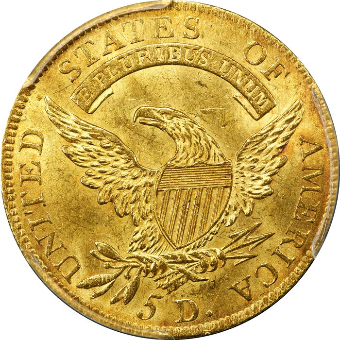 1807 Capped Bust Gold Half Eagle ($5) Reverse Image