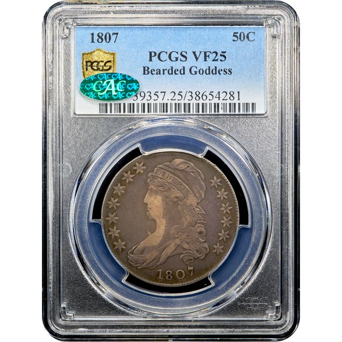 1807 Capped Bust Half Dollar (50c) Bearded Goddess  Obverse Image