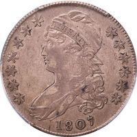 1807 Capped Bust Half Dollar (50c) Large Stars 50/20 Photo 3