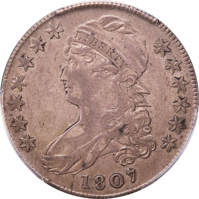 1807 Capped Bust Half Dollar (50c) Large Stars 50/20 Photo 3