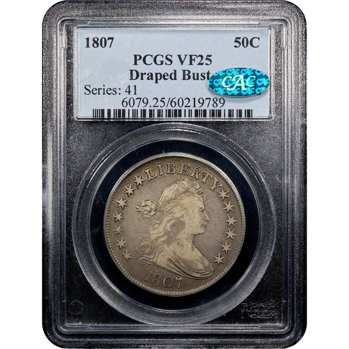 1807 Draped Bust Half Dollar (50c) Obverse Slab Image