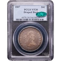 1807 Draped Bust Half Dollar (50c) Obverse Slab Image