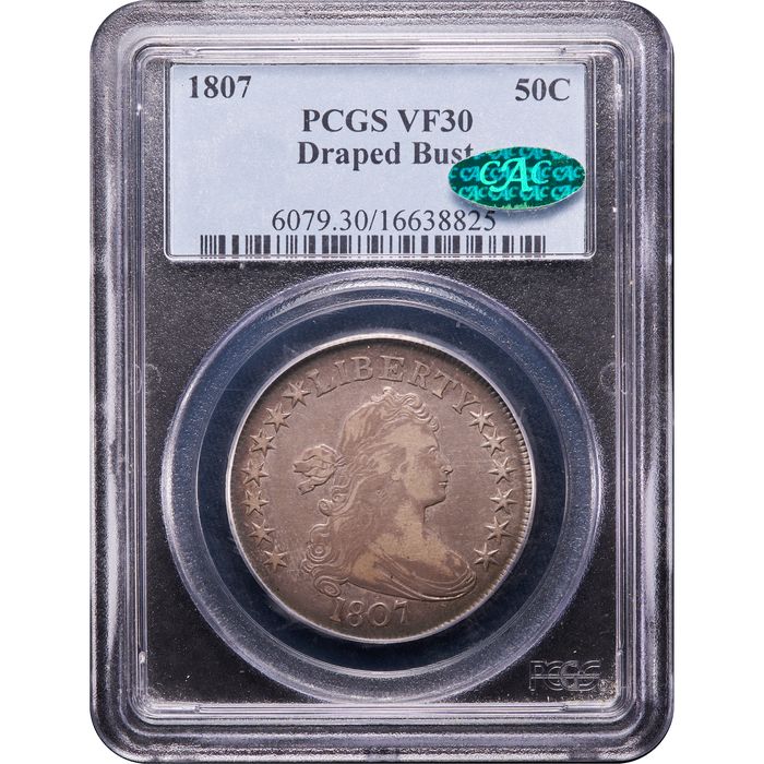 1807 Draped Bust Half Dollar (50c) Obverse Slab Image
