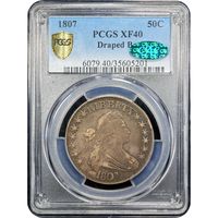 1807 Draped Bust Half Dollar (50c) Obverse Slab Image