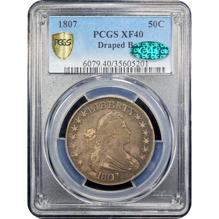 1807 Draped Bust Half Dollar (50c) Obverse Slab Image