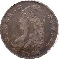 1808 Capped Bust Half Dollar (50c) O-107a Obverse Image