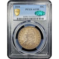 1808 Capped Bust Half Dollar (50c) Obverse Slab Image