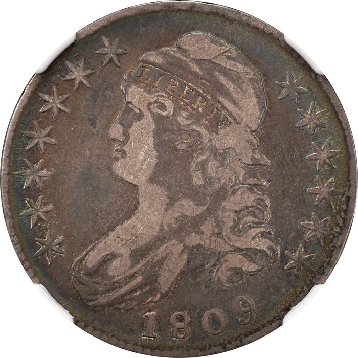 1809 Capped Bust Half Dollar (50c) III Edge Obverse Image