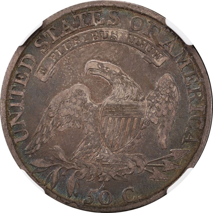 1809 Capped Bust Half Dollar (50c) III Edge Reverse Image