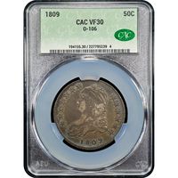 1809 Capped Bust Half Dollar (50c) O-106 Obverse Image