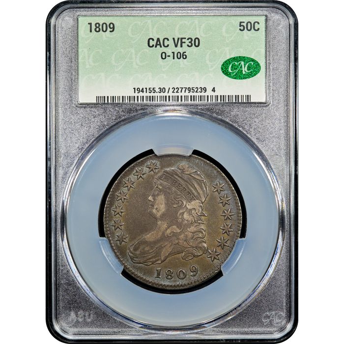 1809 Capped Bust Half Dollar (50c) O-106 Obverse Image