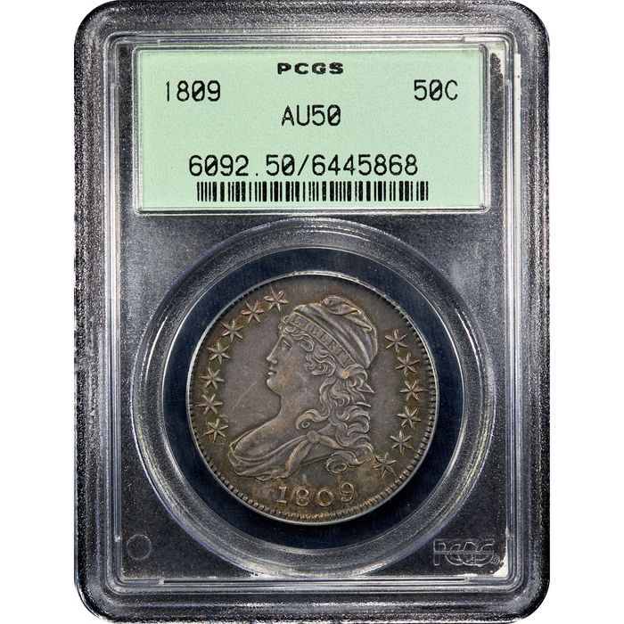 1809 Capped Bust Half Dollar (50c) OGH Obverse Image