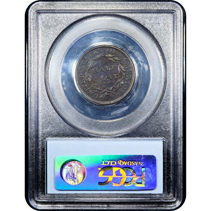 1809/6 Classic Head Half Cent (1/2c) 9 Over Inverted 9 Reverse Image
