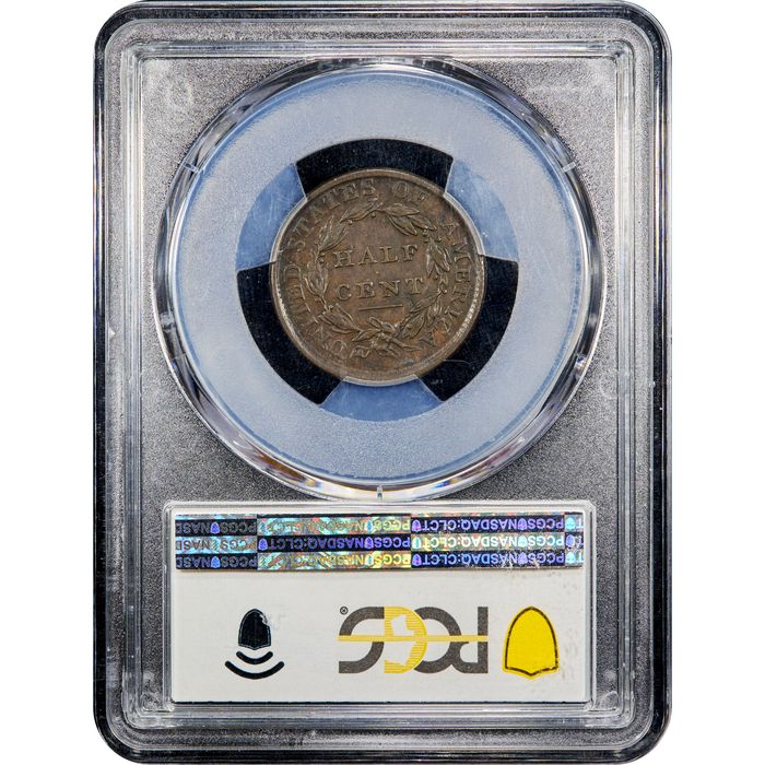 1809/6 Classic Head Half Cent (1/2c) C-5 9 Over Inverted 9 Reverse Slab Image