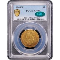 1809/8 Capped Bust Gold Half Eagle ($5) Obverse Image