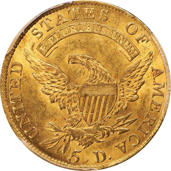1810 Capped Bust Gold Half Eagle ($5) Large Date, Large 5 Photo 4