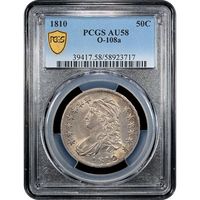 1810 Capped Bust Half Dollar (50c) O-108a Obverse Slab Image