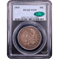 1810 Capped Bust Half Dollar (50c) Obverse Slab Image