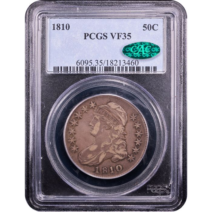 1810 Capped Bust Half Dollar (50c) Obverse Slab Image