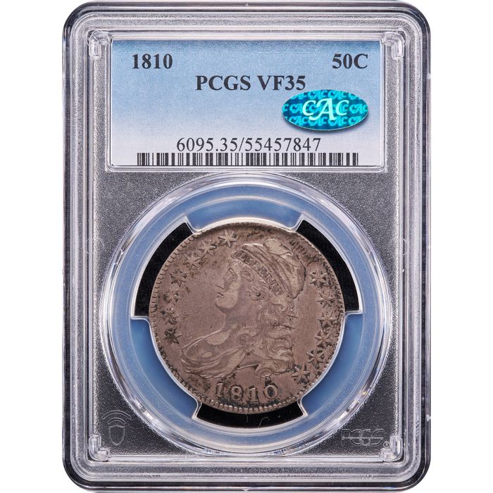 1810 Capped Bust Half Dollar (50c) Obverse Slab Image