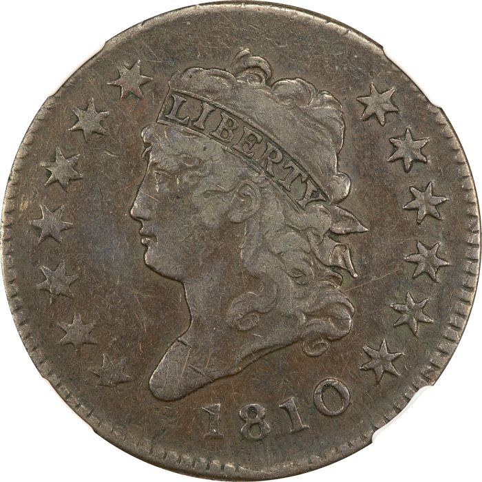 1810 Classic Head Large Cent (1c) Photo 3