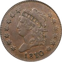 1810/9 Classic Head Large Cent (1c) S-281 Photo 3