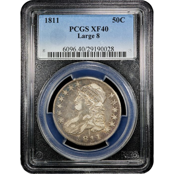 1811 Capped Bust Half Dollar (50c) Large 8 Obverse Image