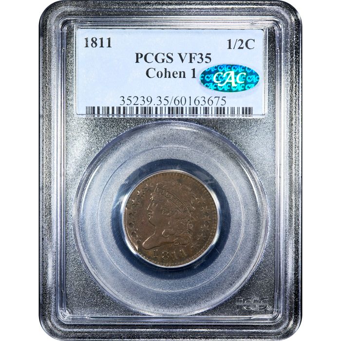 1811 Classic Head Half Cent (1/2c) Cohen 1 Obverse Image