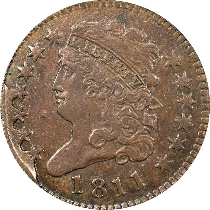 1811 Classic Head Half Cent (1/2c) Cohen 1 Photo 3
