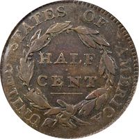 1811 Classic Head Half Cent (1/2c) Cohen 1 Photo 4