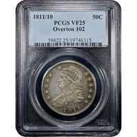 1811/10 Capped Bust Half Dollar (50c) O-102 Obverse Slab Image