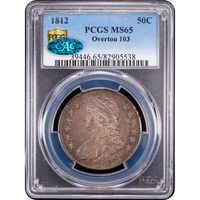 1812 Capped Bust Half Dollar (50c) O-103 Obverse Slab Image