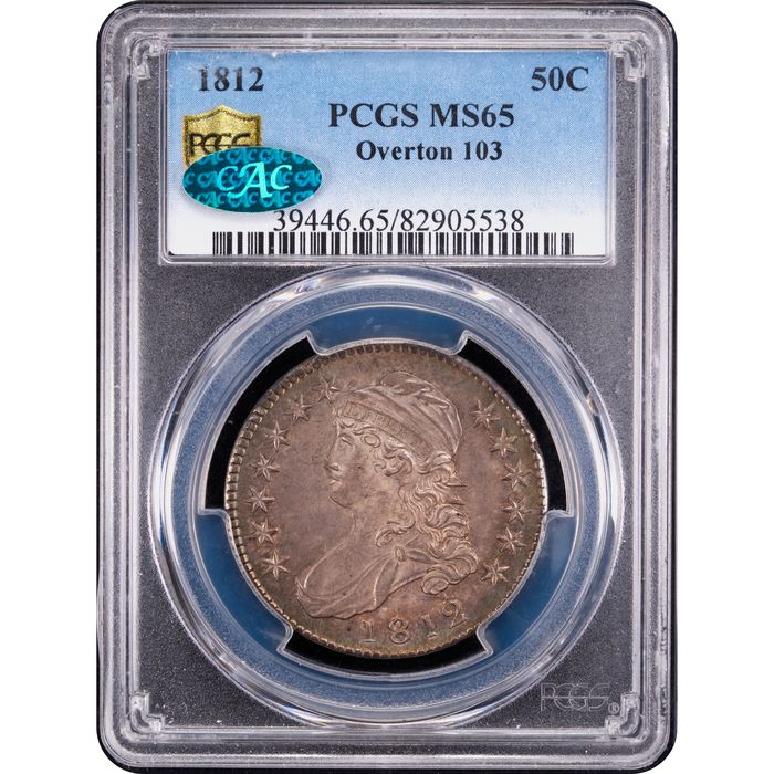 1812 Capped Bust Half Dollar (50c) O-103 Obverse Slab Image