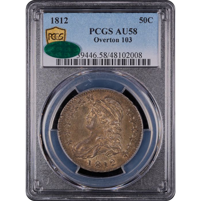 1812 Capped Bust Half Dollar (50c) Overton 103 Obverse Slab Image