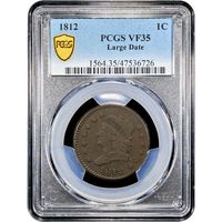 1812 Classic Head Large Cent (1c) Large Date S-289 Obverse Image