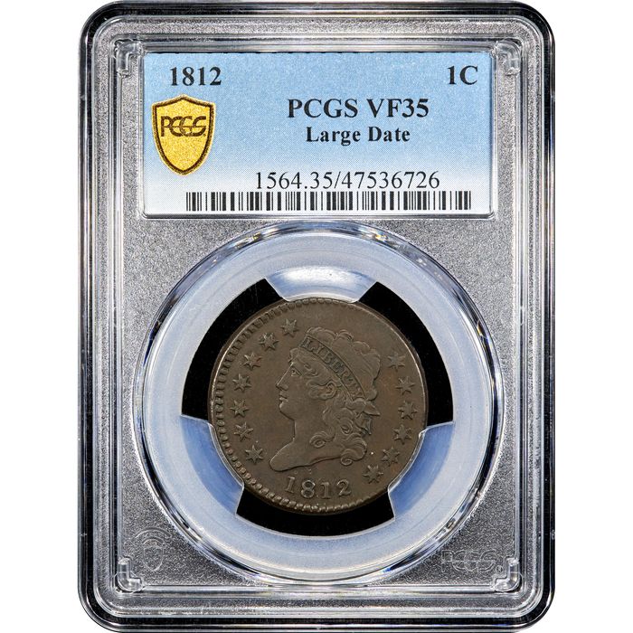 1812 Classic Head Large Cent (1c) Large Date S-289 Obverse Image