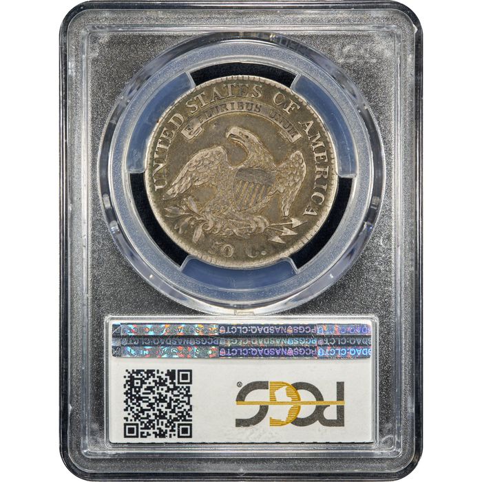1812/1 Capped Bust Half Dollar (25c) Small 8 Reverse Slab Image