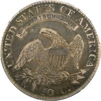1812/1 Capped Bust Half Dollar (25c) Small 8 Reverse Image