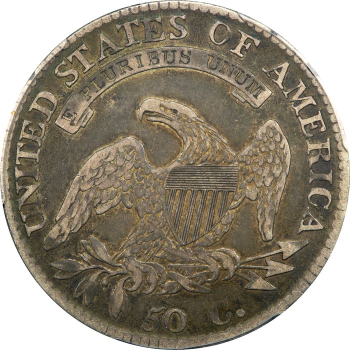 1812/1 Capped Bust Half Dollar (25c) Small 8 Reverse Image