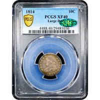 1814 Capped Bust Dime (10c) Large Date Obverse Image