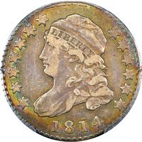1814 Capped Bust Dime (10c) Large Date Photo 3