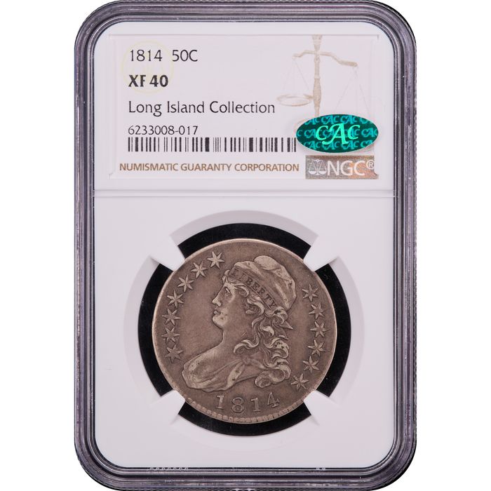 1814 Capped Bust Half Dollar (50c) Obverse Slab Image