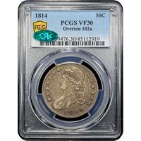 1814 Capped Bust Half Dollar (50c) O-102a Obverse Slab Image