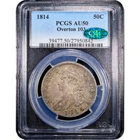 1814 Capped Bust Half Dollar (50c) O-103 Obverse Slab Image