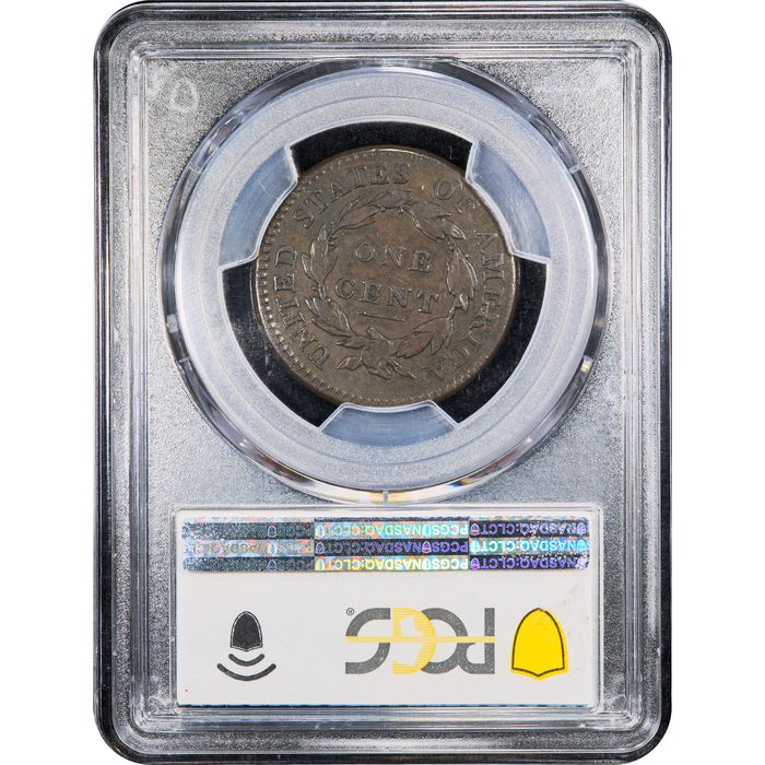 1814 Classic Head Large Cent (1c) Crosslet 4 S-294 Reverse Slab Image