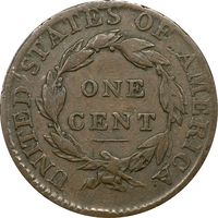 1814 Classic Head Large Cent (1c) Plain 4 Reverse Image